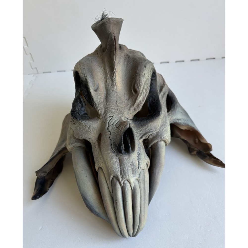 Vintage 1996 Paper Magic Mask Skeleton Skull Scary Death Demon Halloween Costume